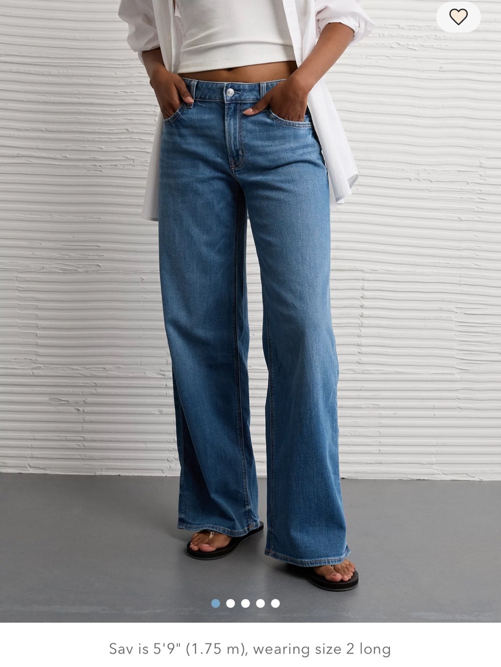 AE Dreamy Drape Stretch Low-Rise Baggy Wide-Leg Jean